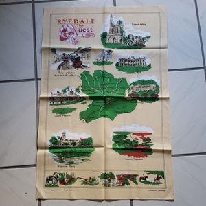 Retro "Ryedale The Quest" kitchen towel